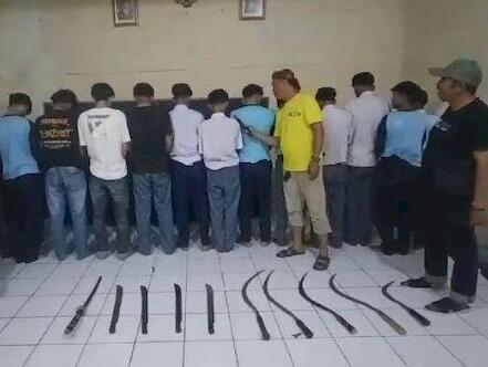 MERESAHKAN! Konvoi Pelajar di Pamanukan Subang, 10 Sejam Diamankan Polres Pamanukan