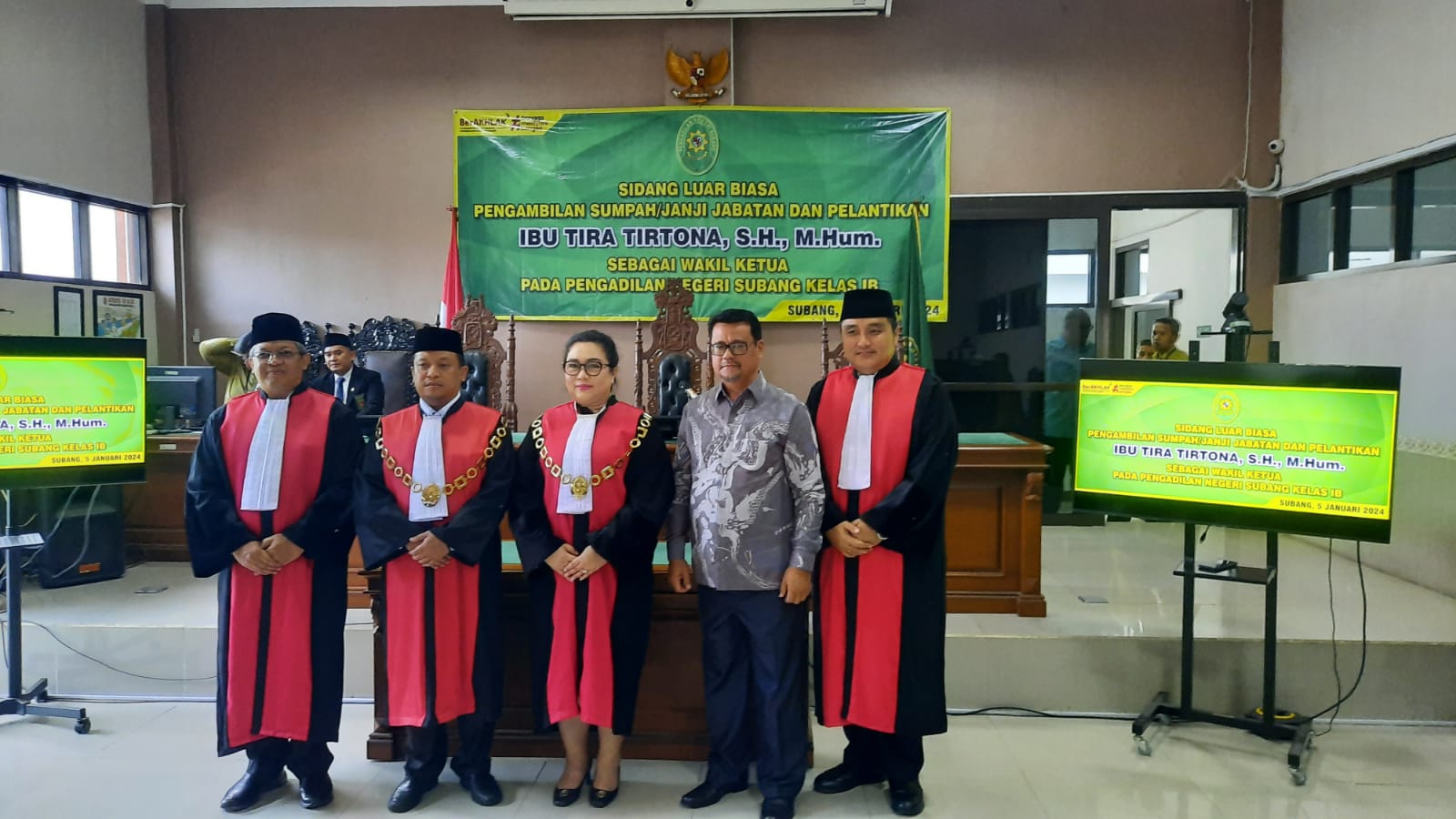 Tira Tirtona Resmi Jabat Wakil Ketua Pengadilan Negeri Subang Kelas IB