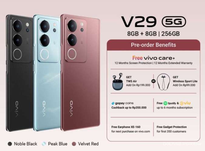 Harga Hp Vivo Terbaru 2024: Vivo V29e, Vivo V29 5G, Vivo Y36 5G dan Vivo Y36