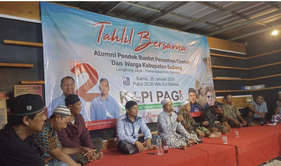Kopi Pagi Bersama Alumni Pondok Buntet Pesantren Cirebon dan Warga Pantura Subang Deklarasi Dukung Prabowo-Gibran