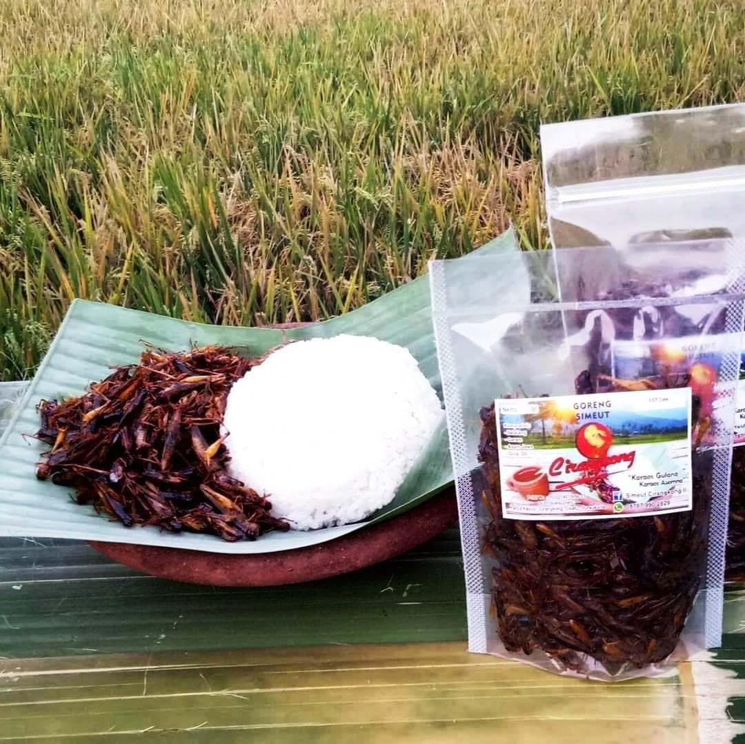Rasakan Sensasi Makan Belalang di RM Bale Simeut Cirangkong