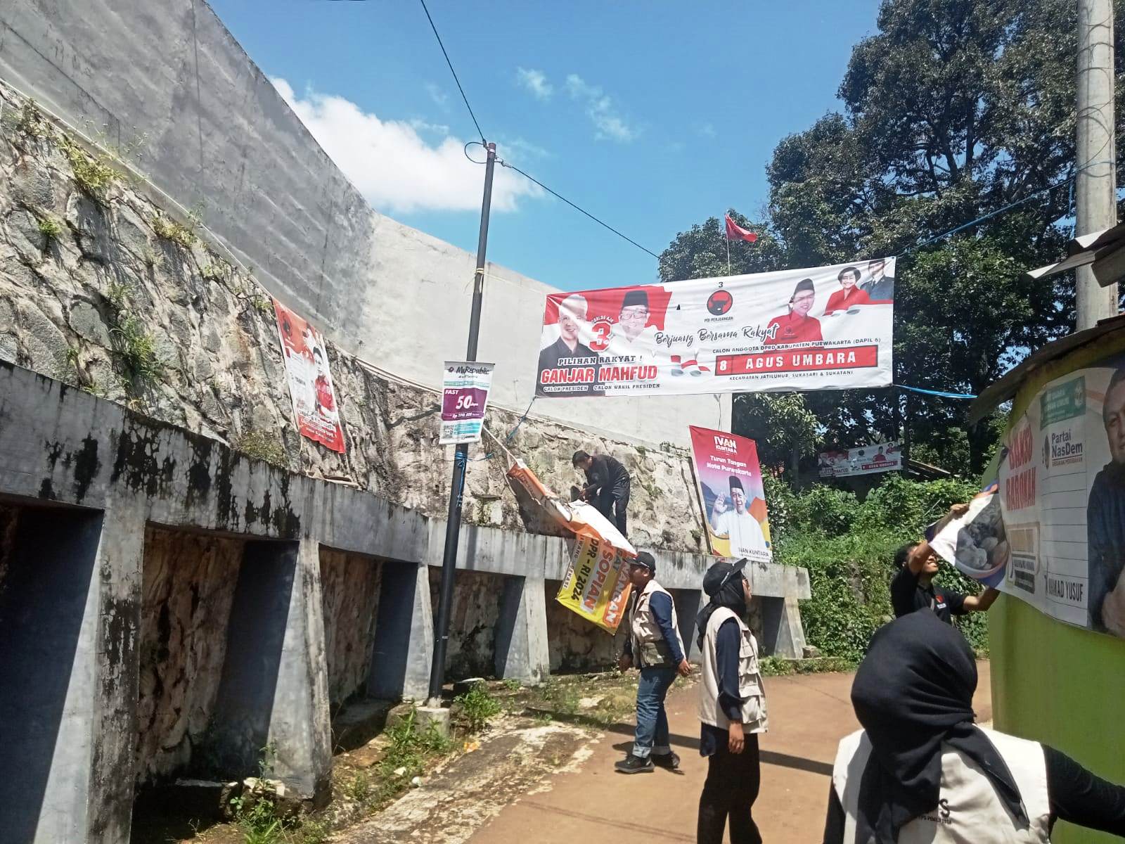 Panwaslu Sukatani Kabupaten Purwakarta Siaga di Masa Tenang, Gandeng Satpol PP Tertibkan APK