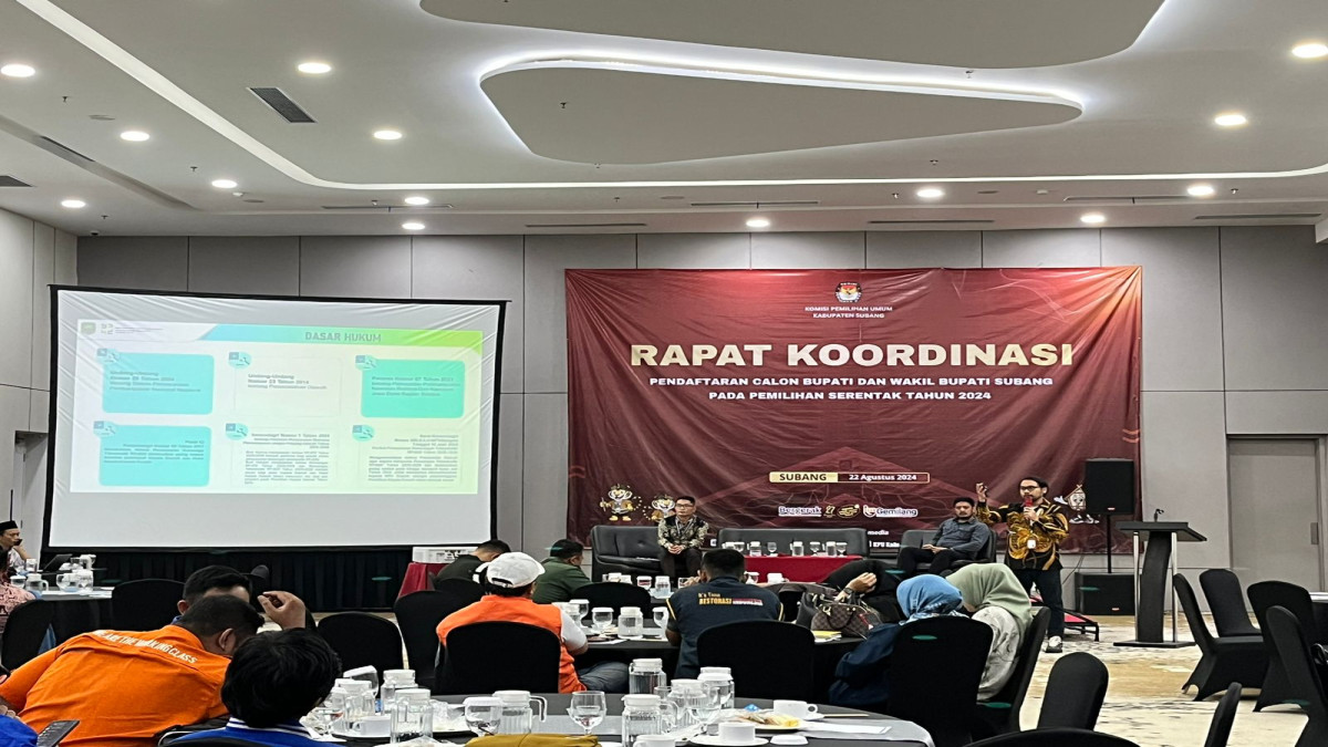 BP4D Subang Sosialisasikan Rancangan Teknokratik RPJMD dalam Rakor Pendaftaran Calon Bupati dan Wabup