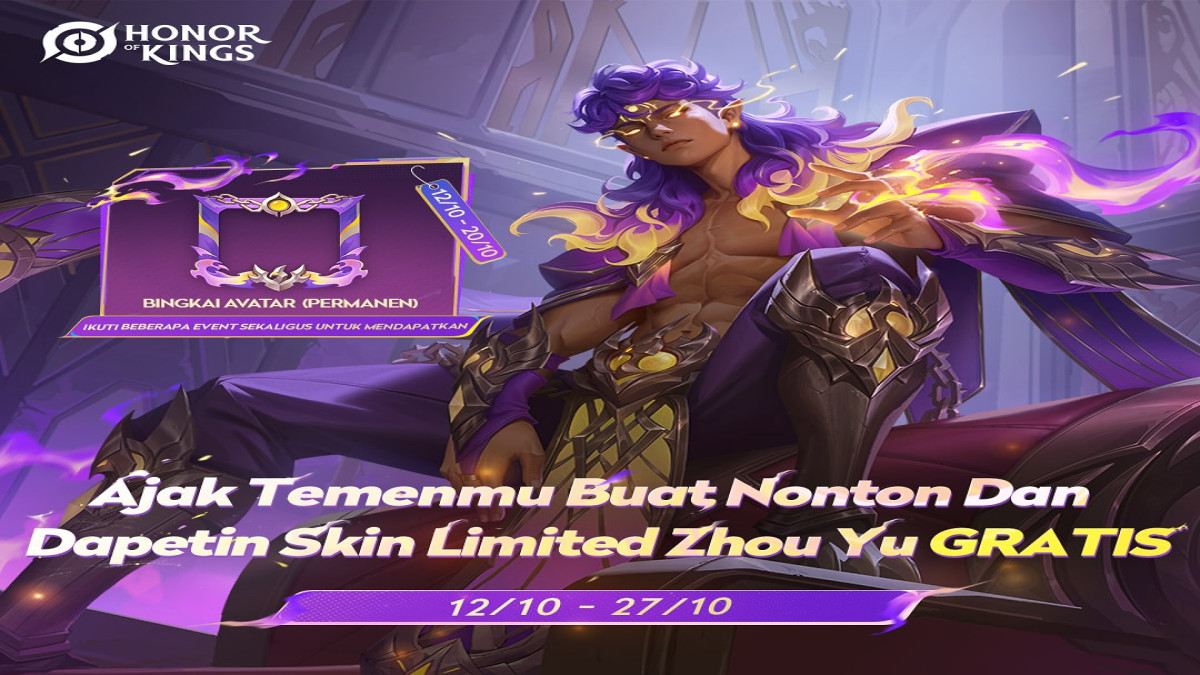 Cara Dapat Skin Zhou Yu HOK Gratis