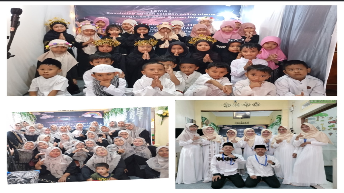 TK AL-Misbah Kids Gelar Kreasi Seni Islami dan Peringatan Maulid Nabi Muhammad SAW