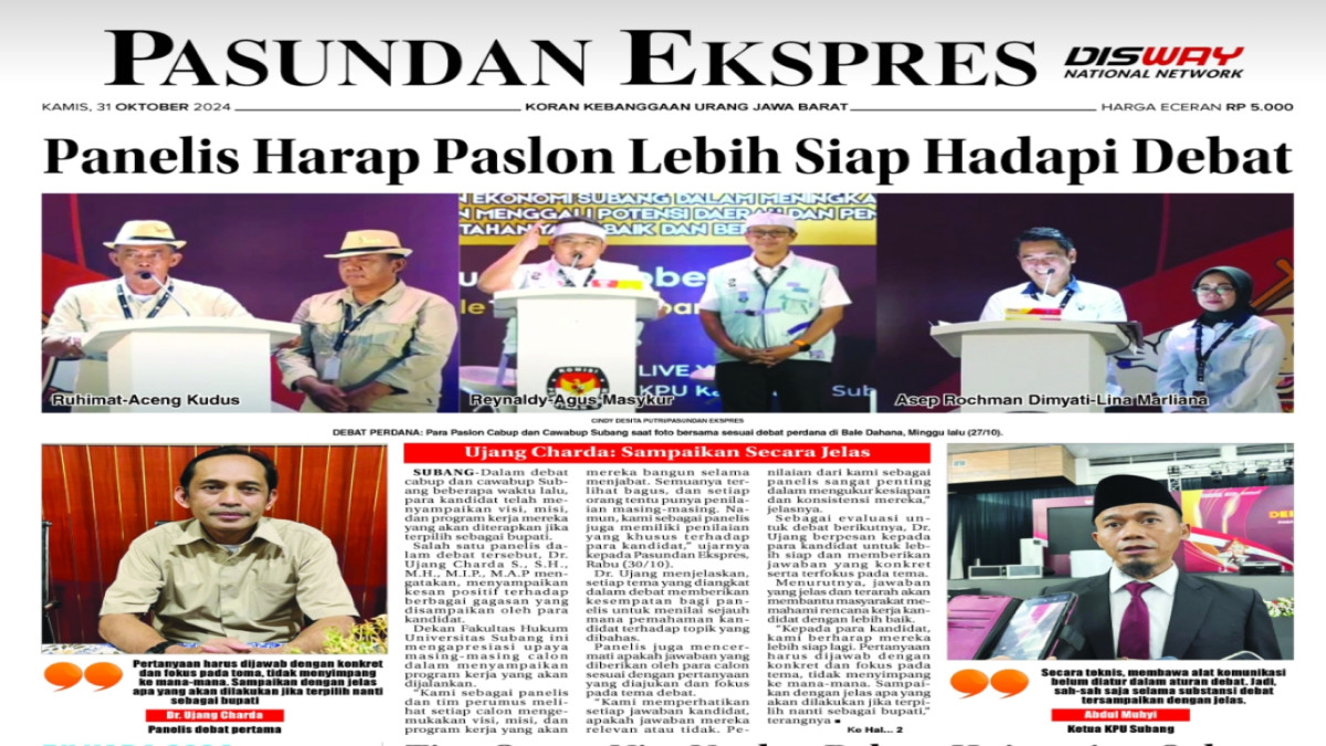 Warga Subang Antusias Menanti Debat Paslon Calon Bupati dan Wakil Bupati