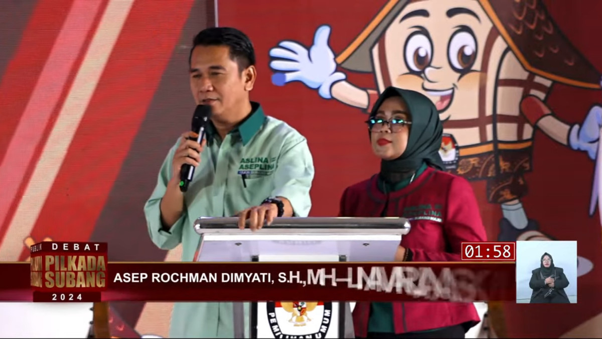 Debat Publik Kedua, Calon Bupati Subang Asep Rochman Dimyati Sampaikan Gagasan Soal RTRW pada Debat Pilkada