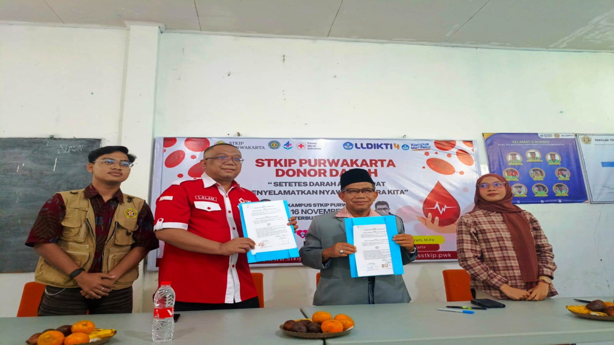 STKIP - PMI Purwakarta Teken PKS, Rutin Gelar Donor Darah 3 Tahun ke Depan