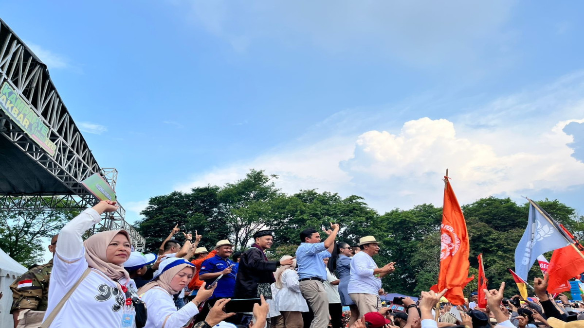 Politisi Partai Gerindra Andhika Surya Gumilar turut hadir dalam kampanye akbar pasangan calon Bupati dan Wakil Bupati Subang, H. Ruhimat dan Aceng Kudus (Jimat-Aku).