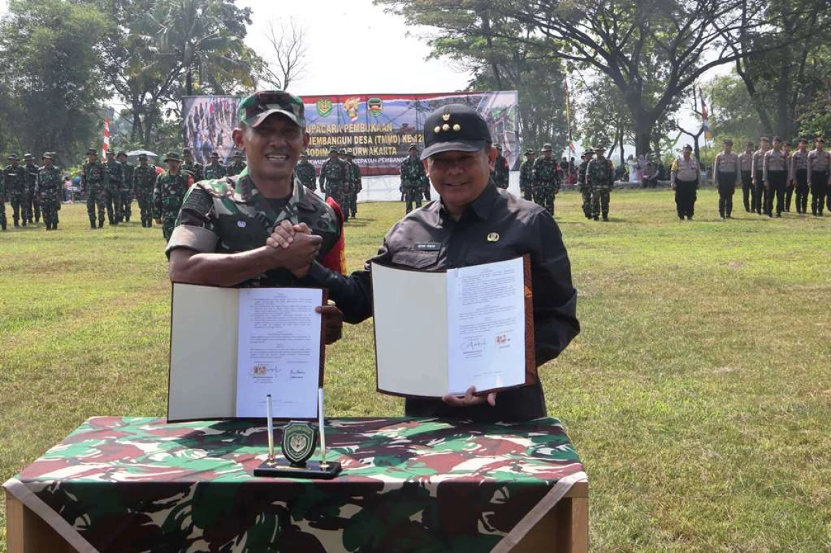 Pj Bupati Purwakarta dan Raja Aibon Kompak Sebut TMMD Wujud Nyata Kemanunggalan TNI dengan Masyarakat