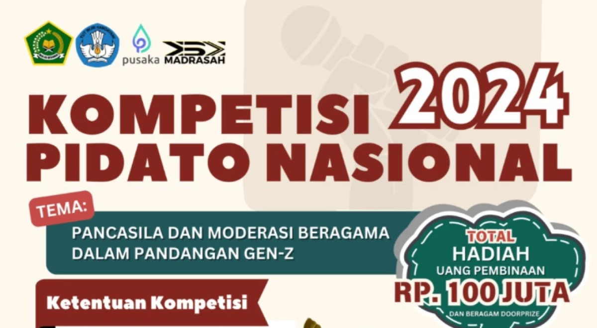 Daftar Sekarang Juga! Kemenag Gelar Kompetisi Pidato Nasional Siswa Bertema Pancasila dan Moderasi Beragama