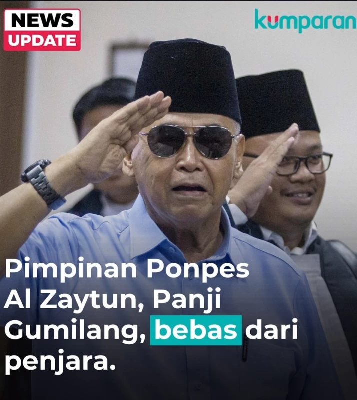 Bebasnya Panji Gumilang, Pemimpin Pondok Pesantren Al-Zaytun (Sumber Foto Instagram Kumparancom)