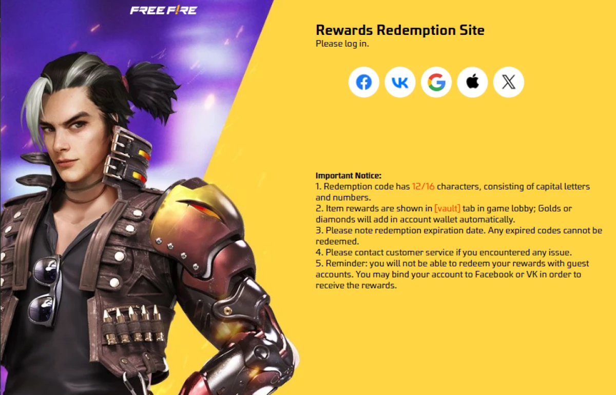 Kode Redeem Free Fire Terbaru  pada tanggal 26 Maret 2024