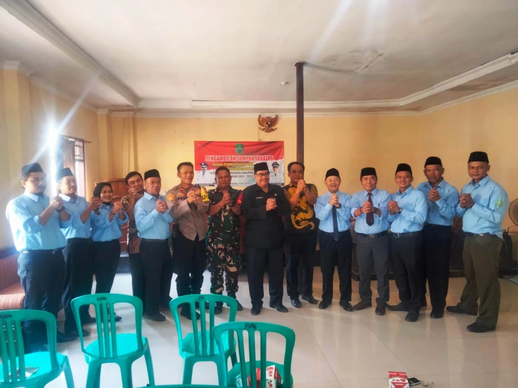 Anggota BPD Desa Gunungsembung Dilantik, Masa Jabatan Jadi 8 Tahun