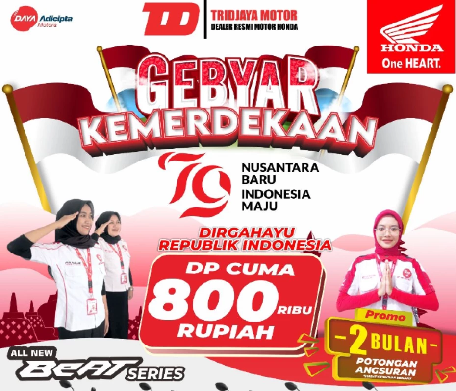 Tridjaya Motor Pagaden Berikan Promo 2 Bulan Potongan Angsuran, Khusus Bulan Agustus!