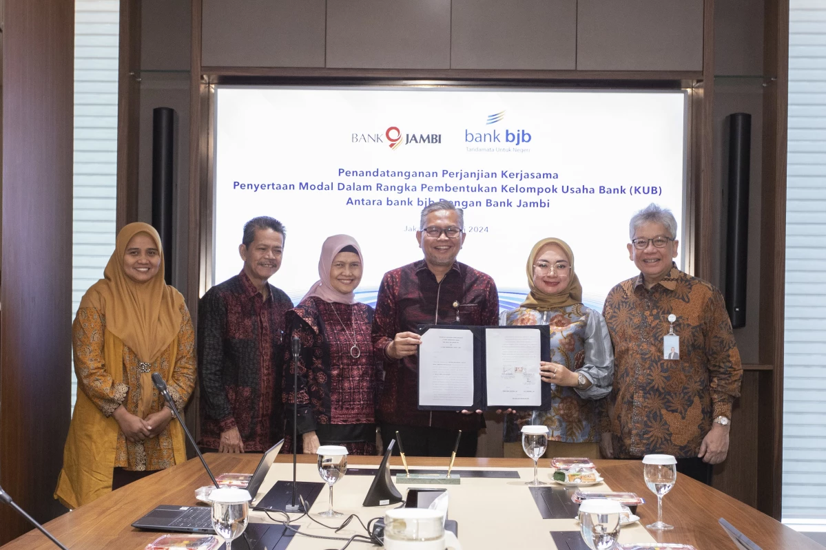 Usai Tandatangani PKS Penyertaan Modal, Bank Jambi Selangkah Lagi Jadi Anggota KUB bank bjb