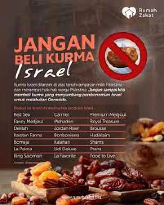 Kurma Israel Haram? Lalu Apa Saja Kurma yang Aman (Sumber Foto Akun IG @Rumah Zakat)