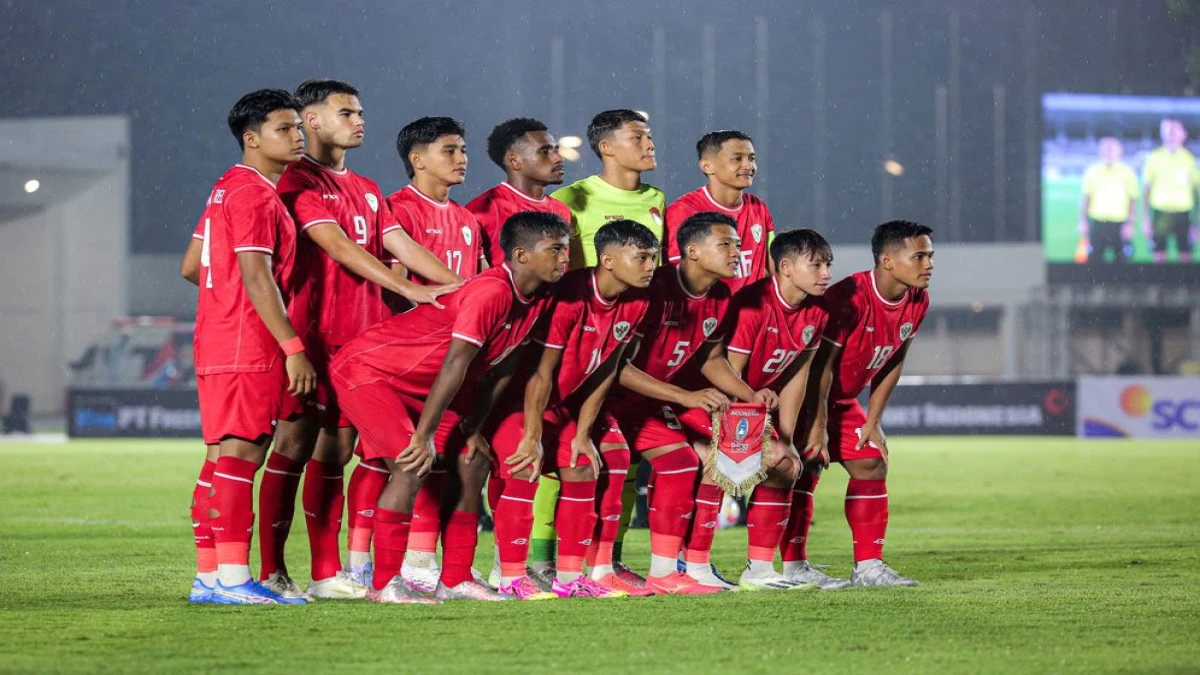 Starting XI Timnas Indonesia U-20 melawan Maladewa U-20. Foto Bola.net/Bagaskara Lazuardi