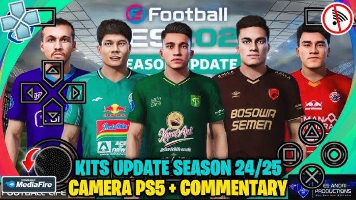 Cara Download dan Instal eFootball PES 2025 PPSSPP Mod BRI Liga 1 Indonesia