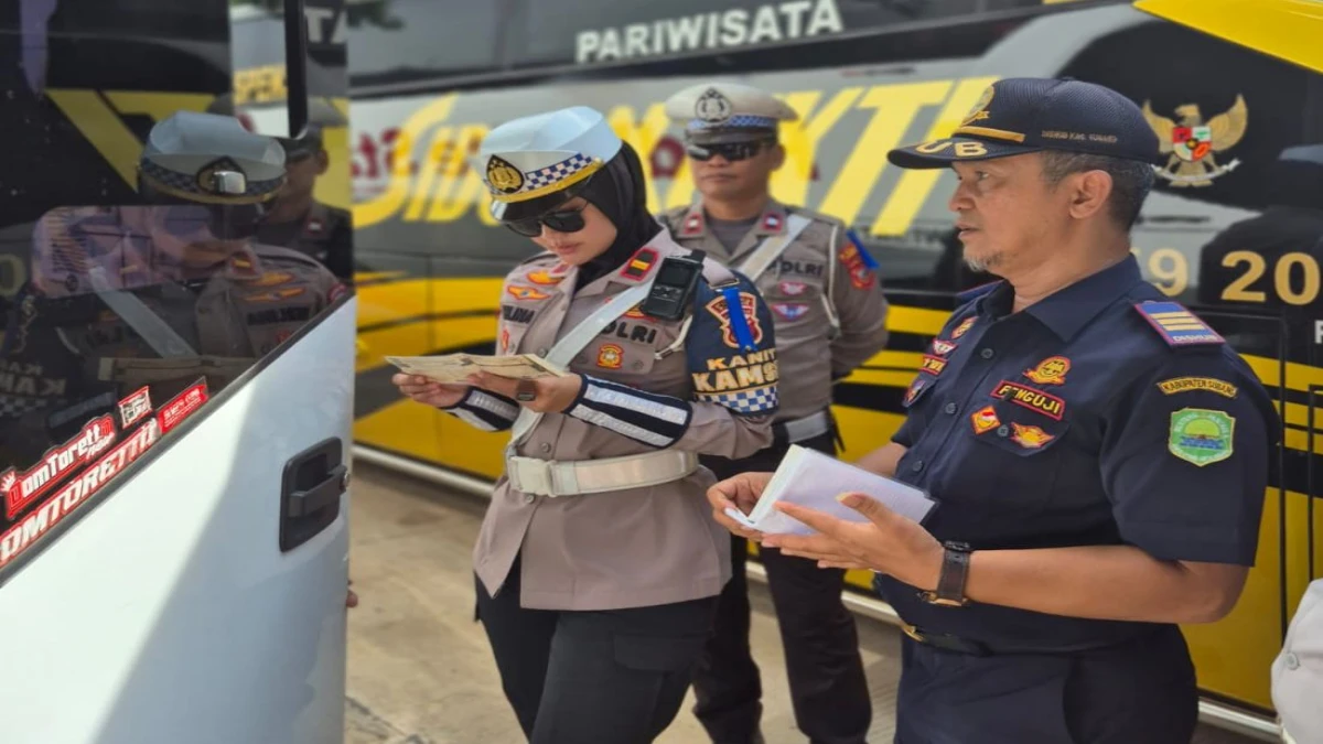 Satlantas Polres Subang bersama Dinas Perhubungan