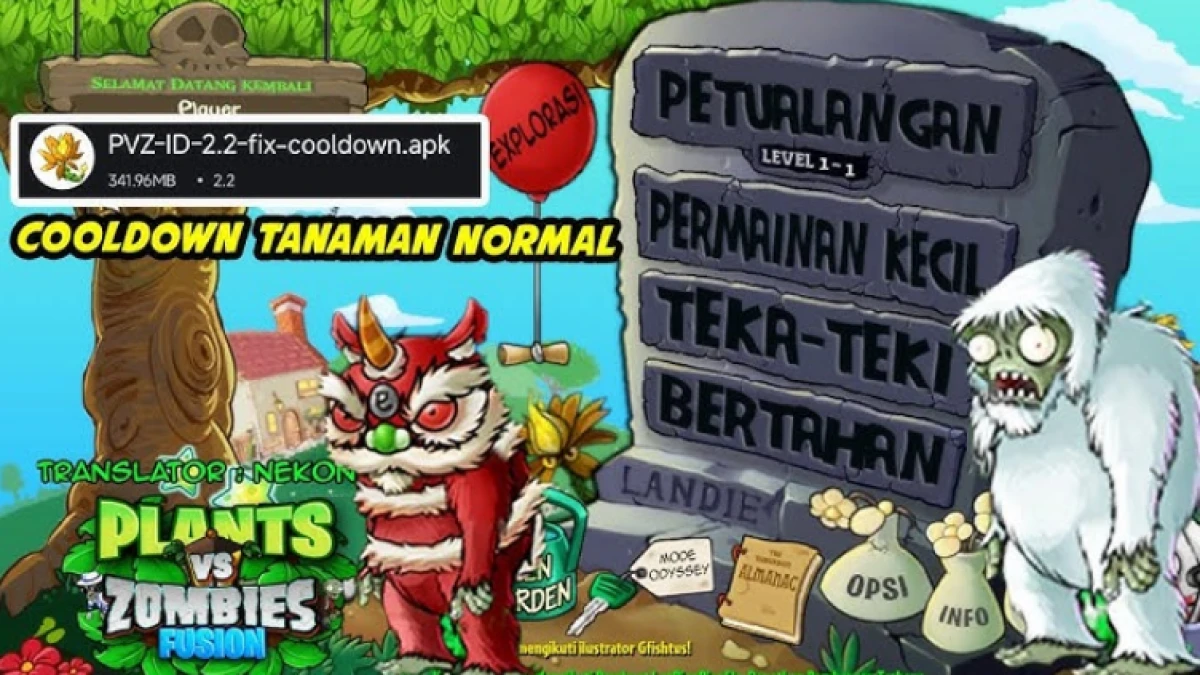 Update Plants vs Zombies Fusion 2.2.1 Bahasa Indonesia