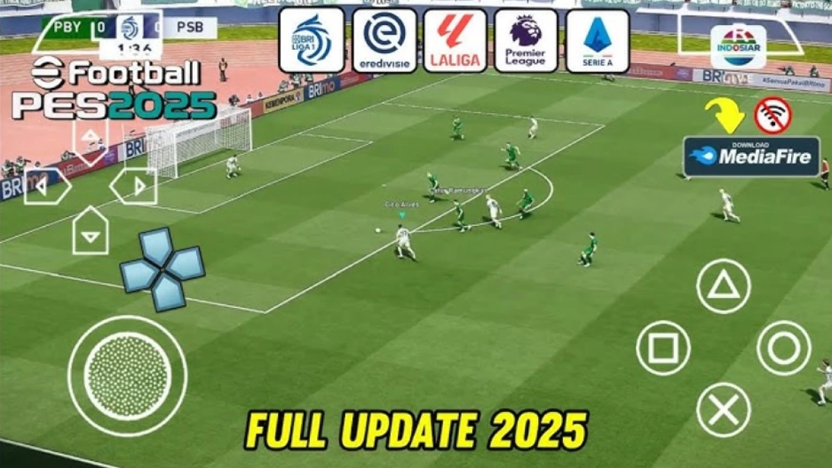 eFootball PES 2025 PPSSPP Terbaru Liga Indonesia dan Eropa Final Transfers Fix Callname