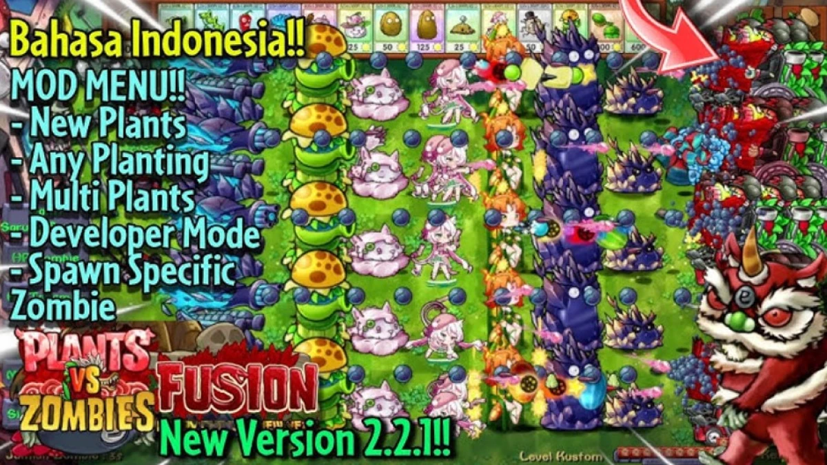 Download PVZ Fusion 2.2.1 Mod Menu Bahasa Indonesia untuk PC dan Android