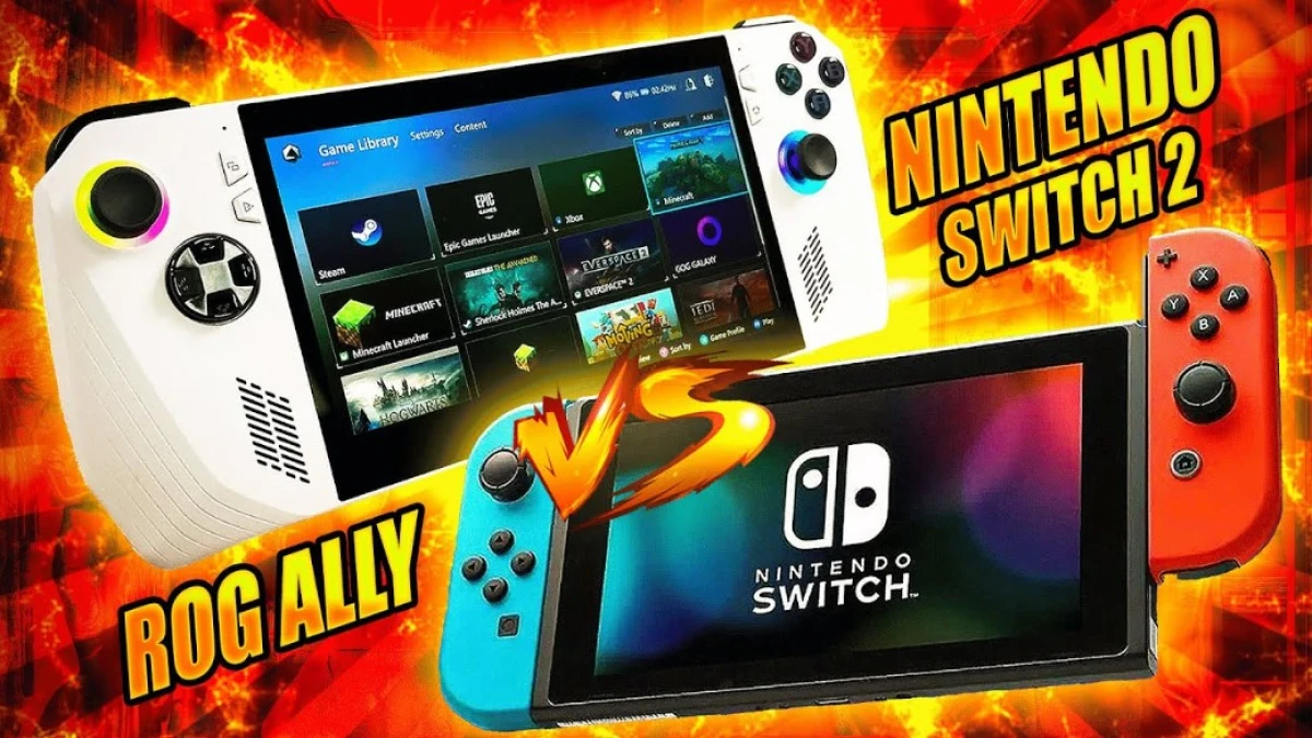 Perbandingan ASUS ROG Ally X dan Nintendo Switch 2