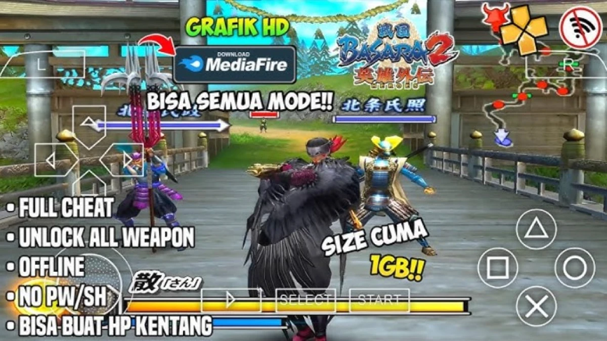 Game Basara 2 Heroes PPSSPP Android Terbaik Bisa Semua Mode