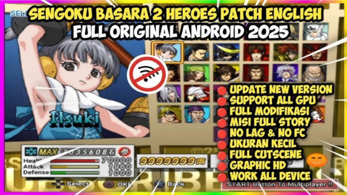 Game Basara 2 Heroes Patch English PPSSPP Full Offline Ukuran Kecil di Android