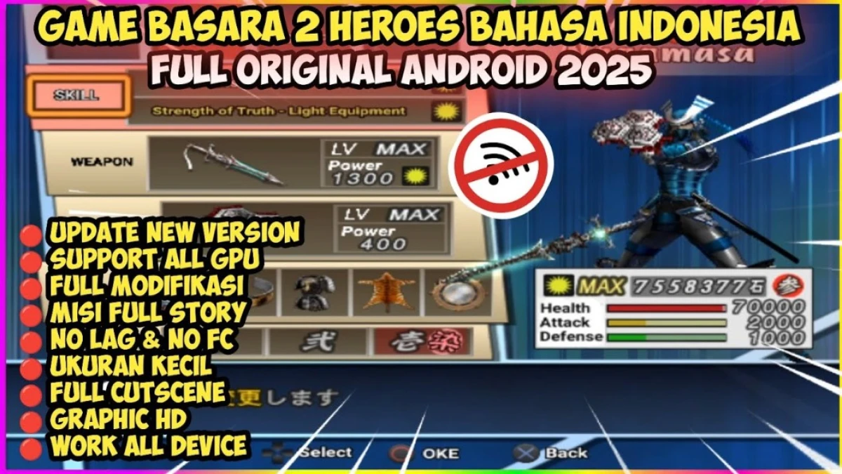 Game Basara 2 Heroes Bahasa Indonesia PS2 Full Offline Ukuran Kecil di Android Terbaru 2025