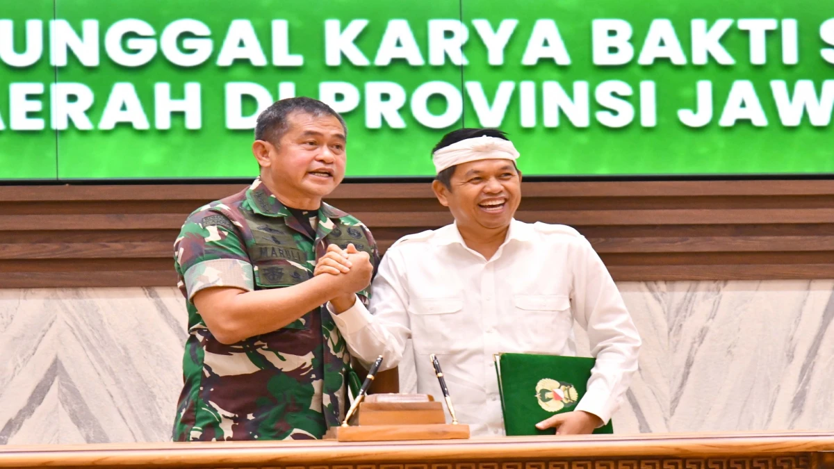 Kepala Staf TNI AD Jenderal Maruli Simanjuntak bersama dengan Gubernur Jabar Dedi Mulyadi sepakat kerja sama di berbagai bidang.