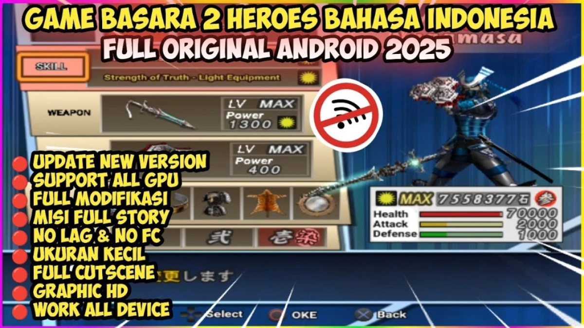 Sengoku Basara 2 Heroes Bahasa Indonesia PS2 Full Offline Ukuran Kecil di Android Terbaru 2025