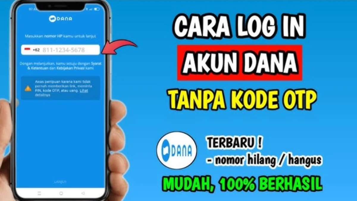 Tutorial Masuk ke Aplikasi DANA Tanpa Kode OTP