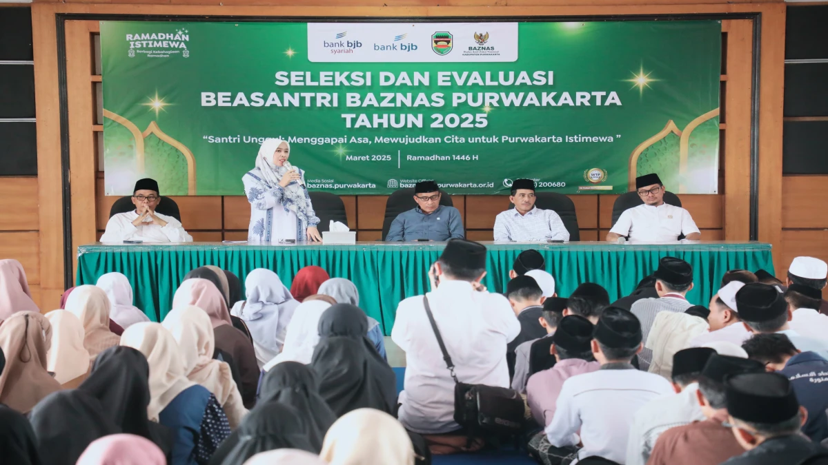 Baznas Purwakarta kembali membuka seleksi dan evaluasi beasiswa santri atau Beasantri 2025 bertempat di Gedung Dakwah, Kelurahan Cipaisan.