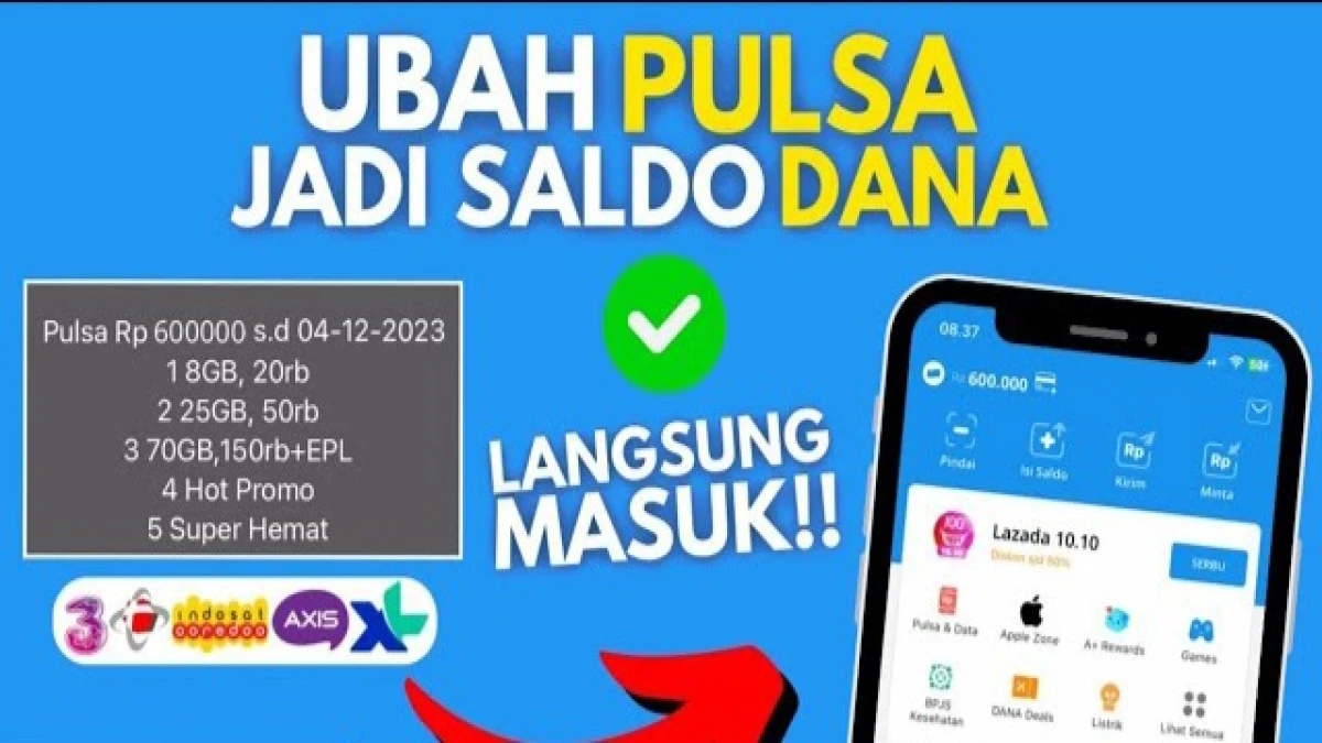 Cara Ubah Pulsa Jadi Saldo DANA, Gampang Banget!