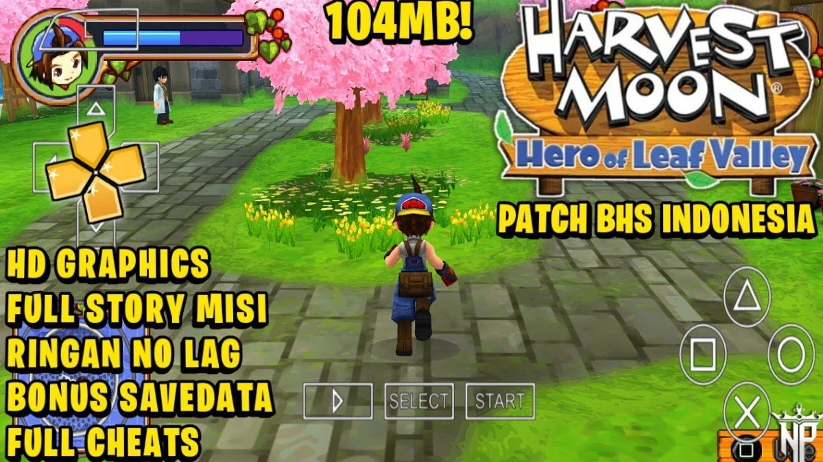 Bermain Seru di Android! dengan Harvest Moon: Hero of Leaf Valley PPSSPP Bahasa Indonesia, Buka Linknya Disini