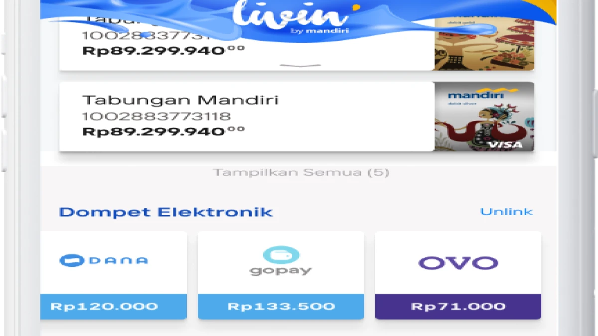 Cara Top Up E-Wallet via Livin' by Mandiri, Gampang Banget!