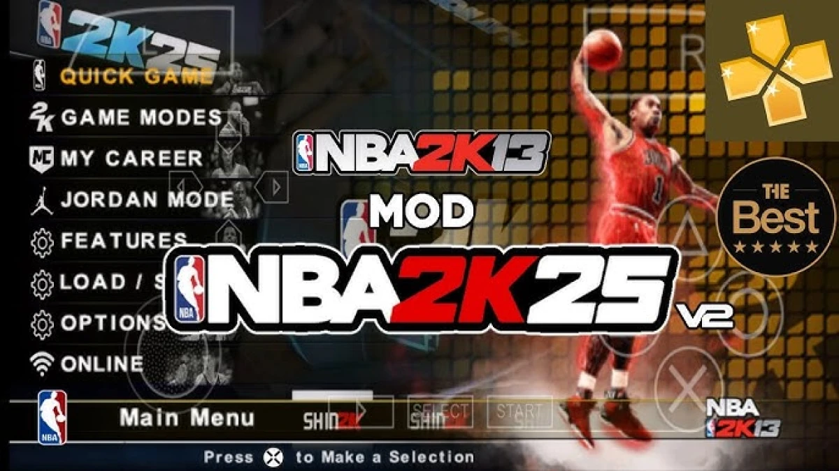Download NBA 2K13 (Mod) ISO PPSSPP Terbaru 2025 Game Basket Klasik dengan Fitur Modern