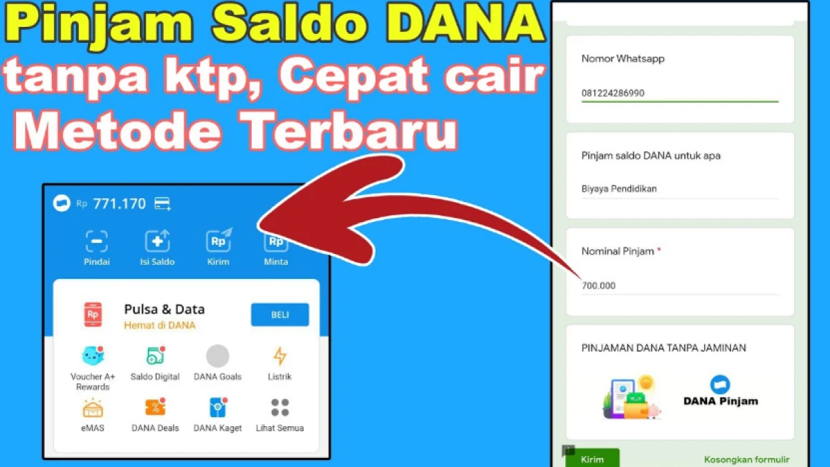 Pinjam Saldo DANA Tanpa KTP
