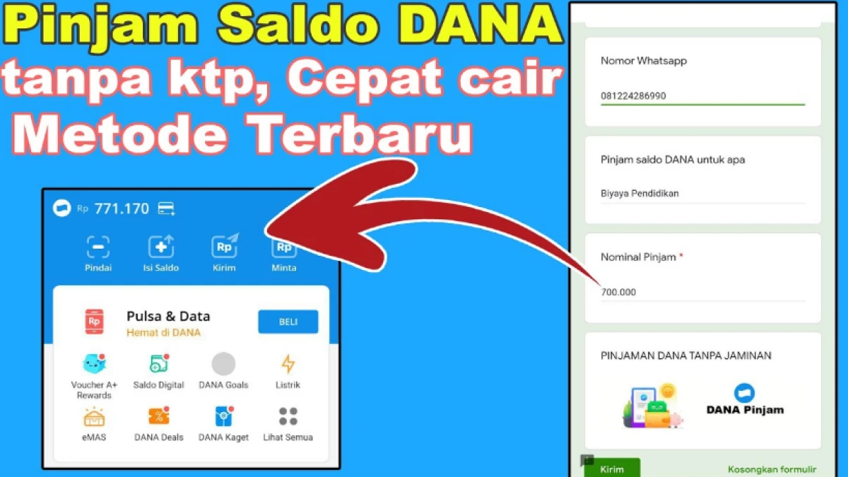 Cara Termudah Pinjam Saldo DANA Rp100 Ribu Tanpa KTP, Anti Ribet!