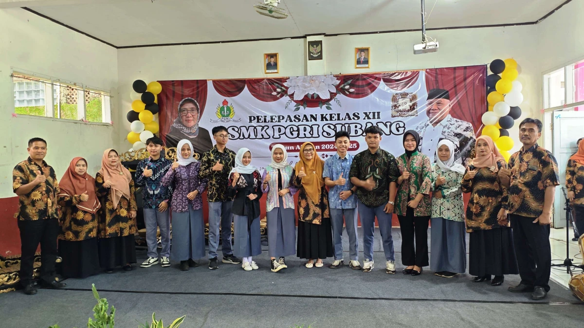 Digelar Sederhana, SMK PGRI Subang Lepas 502 Siswa Kelas XII