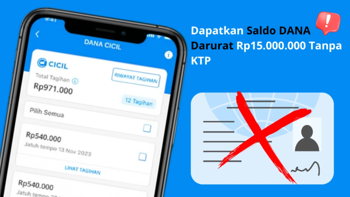 Pinjam Saldo DANA Darurat Tanpa KTP, Cek Cara Pinjamnya Disini!