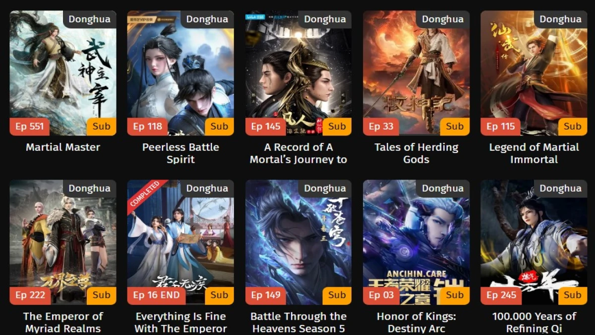 12 Situs Nonton Anime China Subtitle Indonesia Terupdate dan Terlengkap 2025