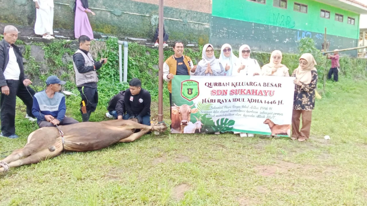 Keluarga Besar SDN Sukahayu Subang Gelar Kurban Bersama, Tebar Kebahagiaan untuk Siswa dan Warga Sekitar