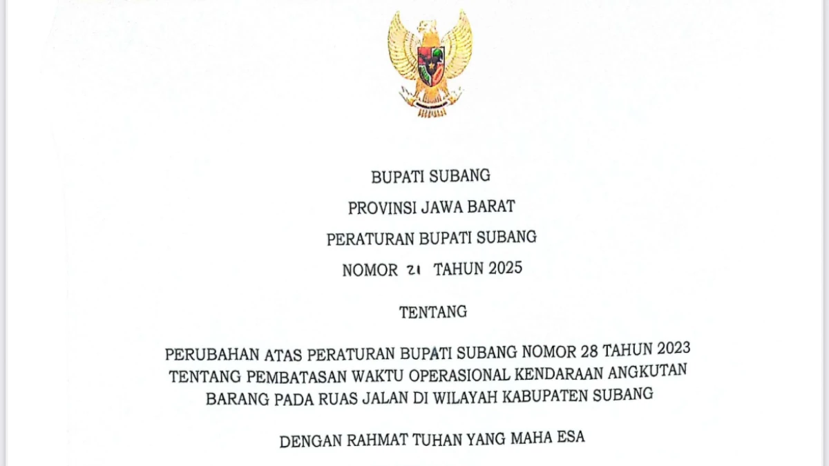 Pemkab Subang Terapkan Aturan Baru Jam Operasional Angkutan Barang, Ini Rinciannya