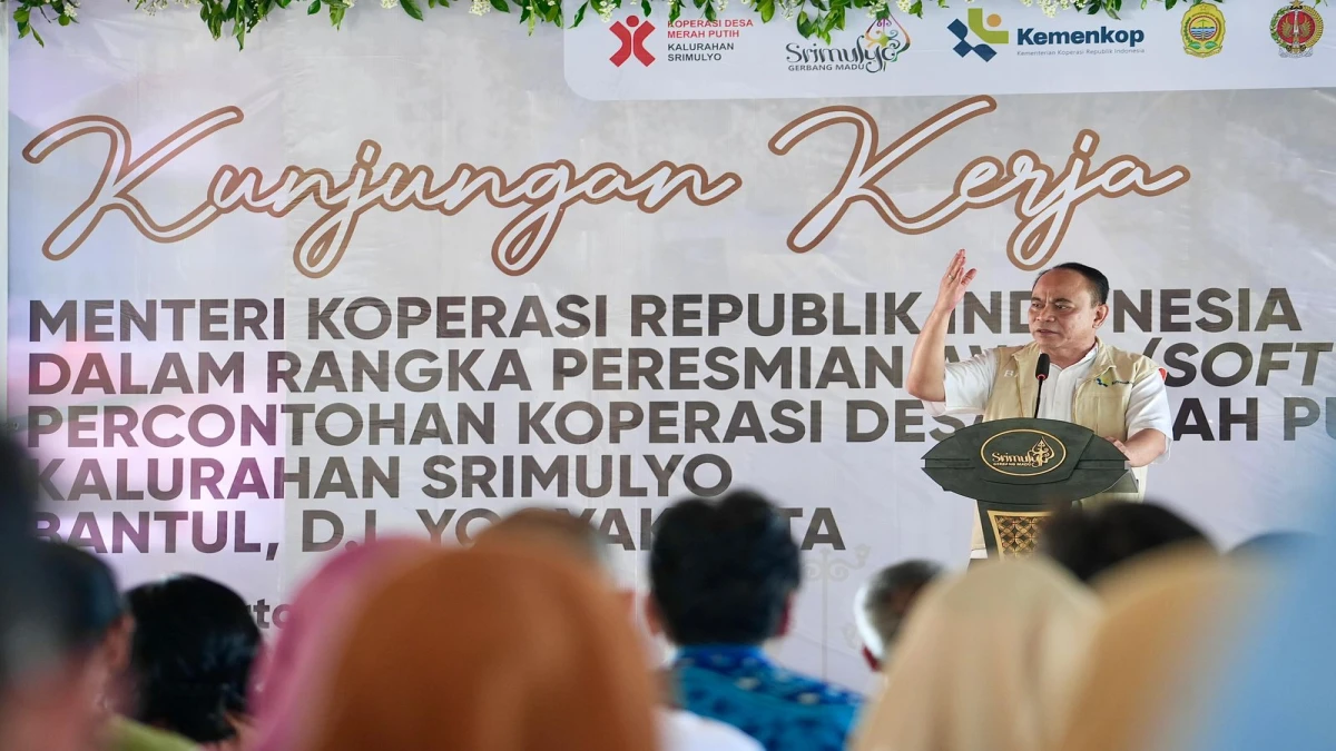 Menkop: Soft Launching Percontohan Kopdes/Kel Merah Putih di Bantul Dapat Direplikasi Daerah Lain