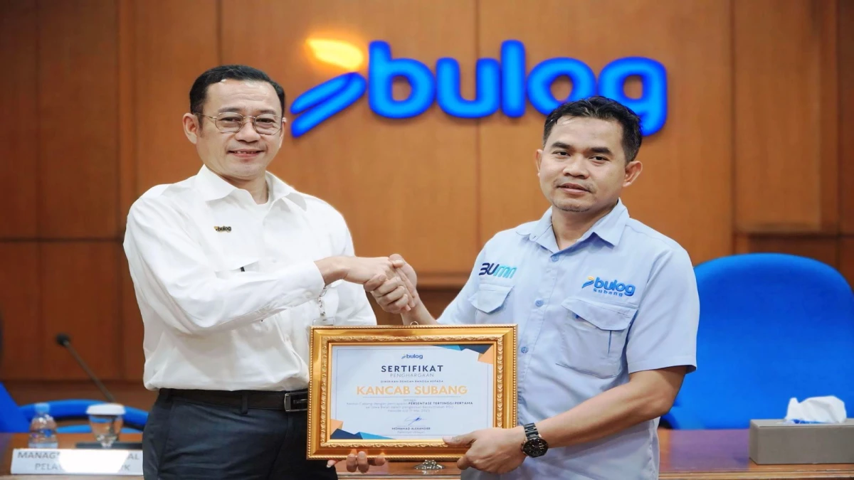 Bulog Subang Raih Predikat Pengadaan Beras Tertinggi se-Jawa Barat