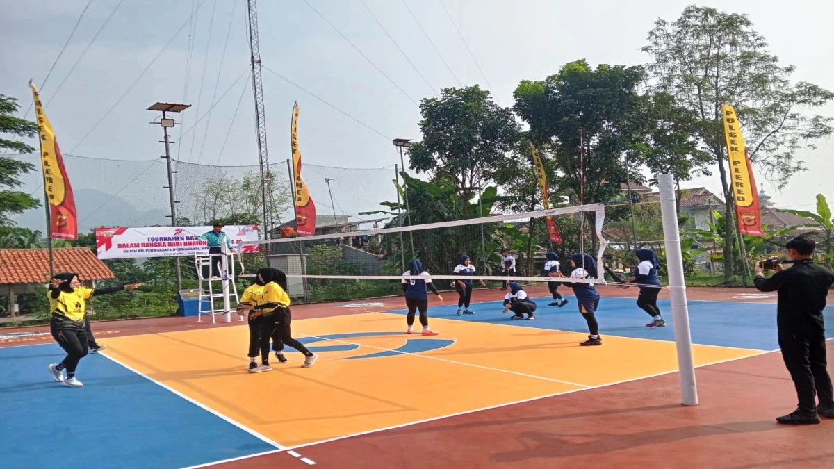 Turnamen Bola Voli HUT Bhayangkara di Purwakarta Resmi Dibuka