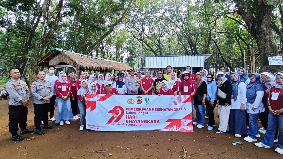 Polsek Cibogo Dukung Pemeriksaan Kesehatan Gratis